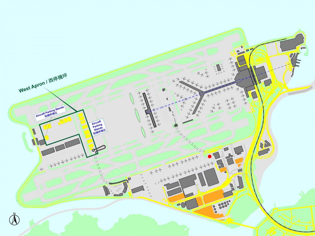 Hong Kong international airport kaart