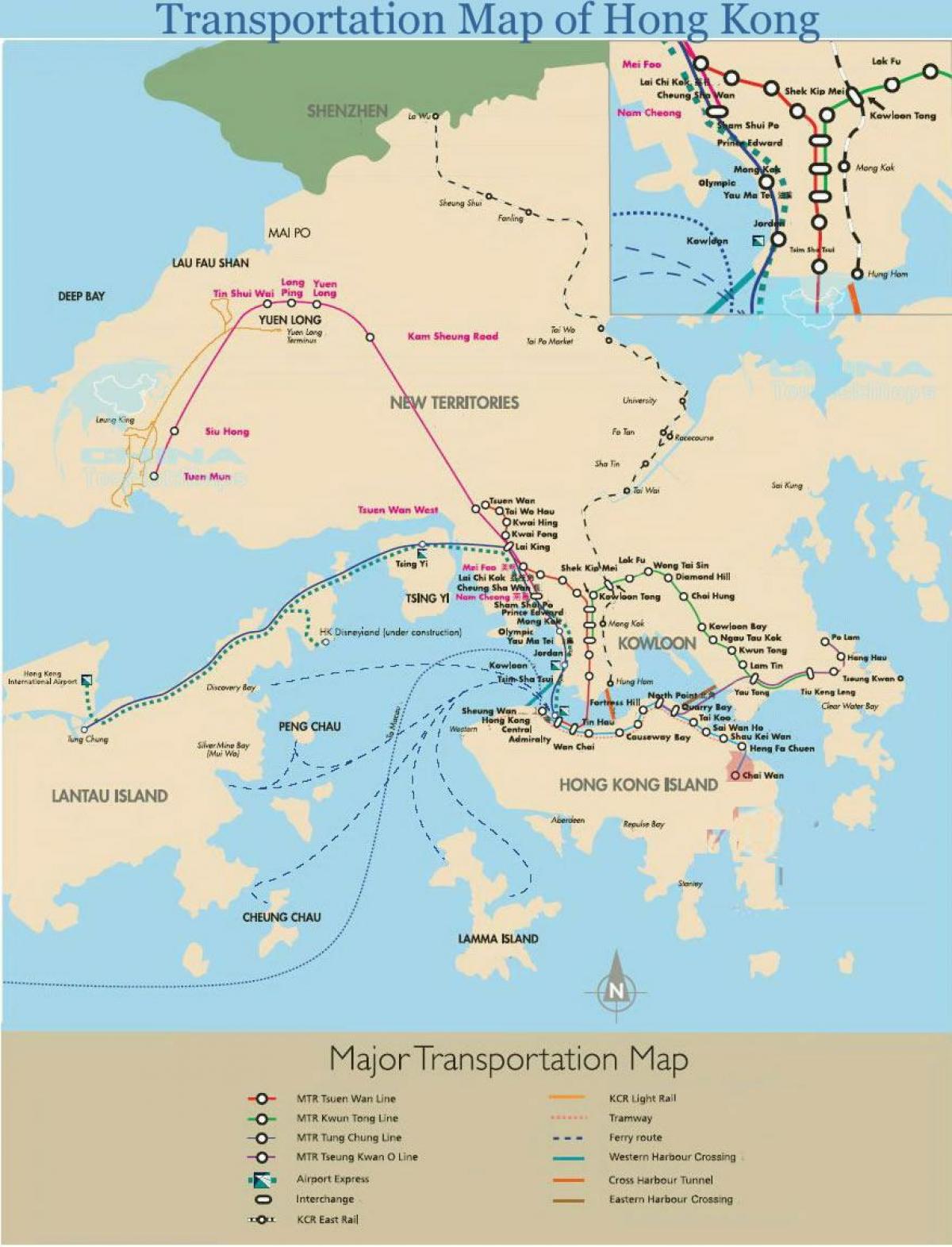Hong Kong parvlaevaliine kaart