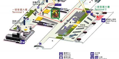 Hong Kong airport kaart terminal 1 2