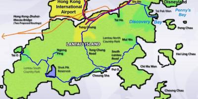 Lantau saare Hong Kong kaart