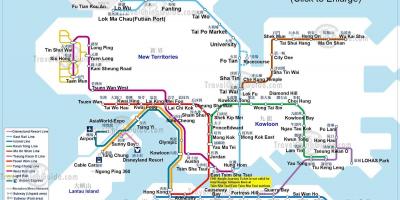 Metroo kaart, Hong Kong