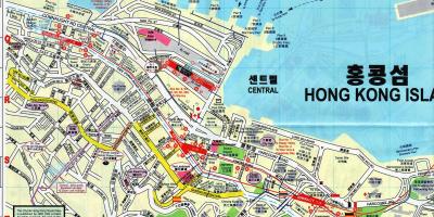 Kaart Sheung Wan-Hongkong