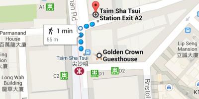 Tsim Sha Tsui MTR station kaart