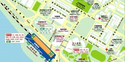 Tsuen Wan West jaam kaart