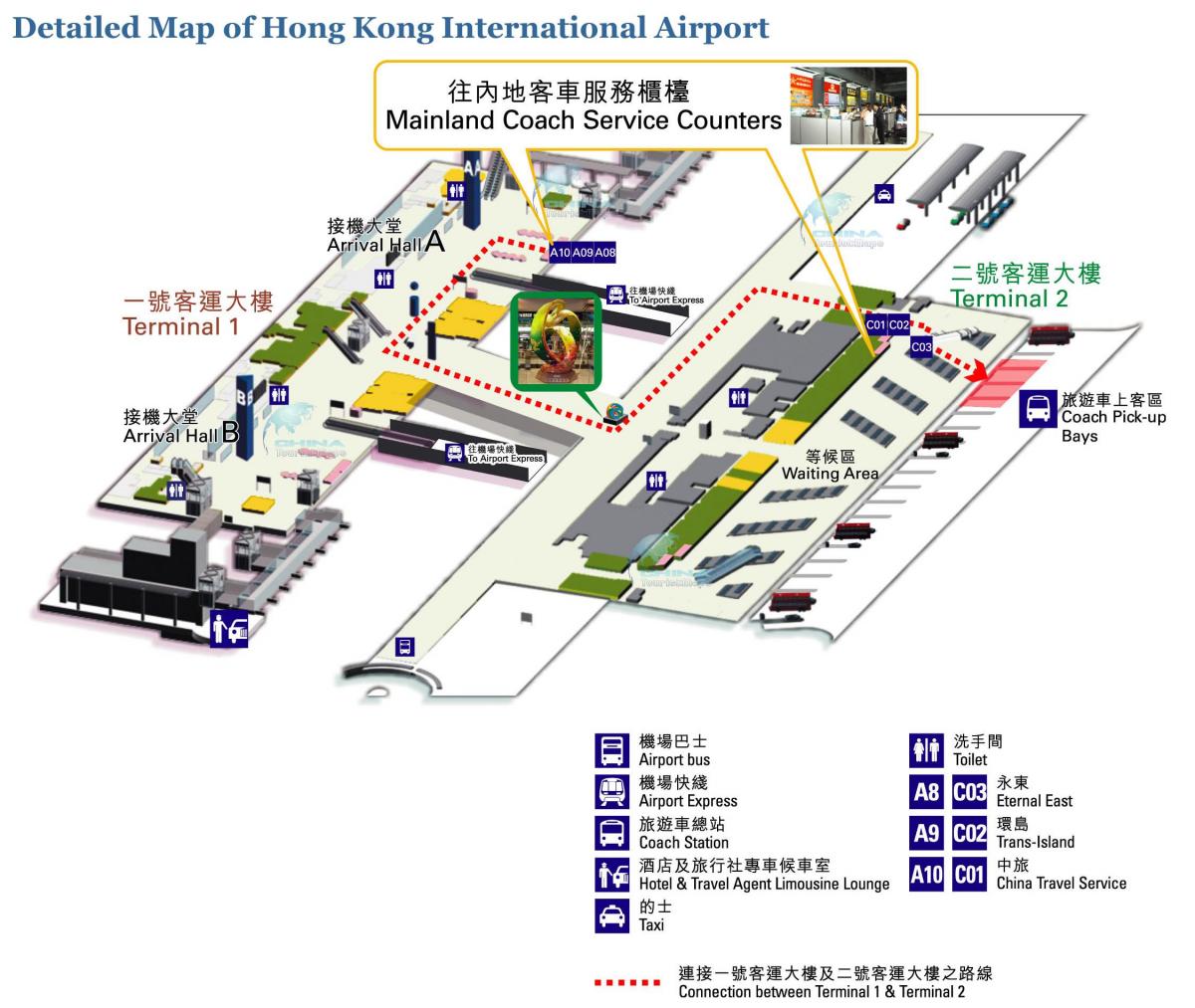Hongkong lennujaam kaart