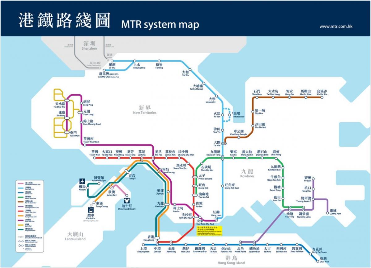Hong Kong toru kaart