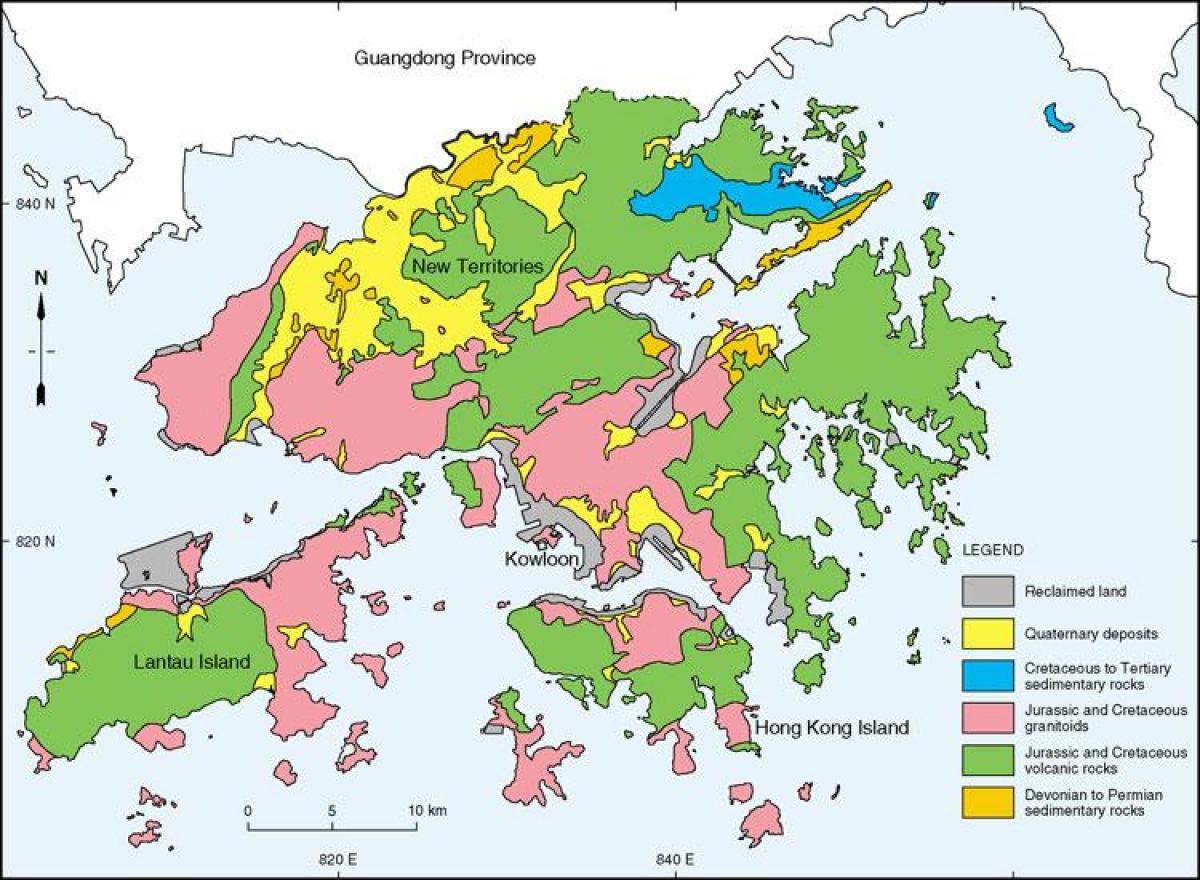 geoloogilise kaardi Hong Kong