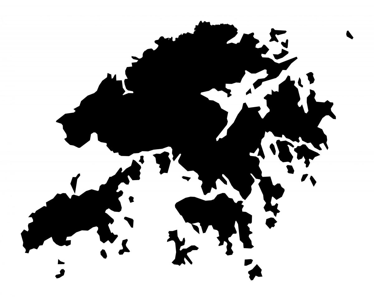 kaart Hong Kong vector