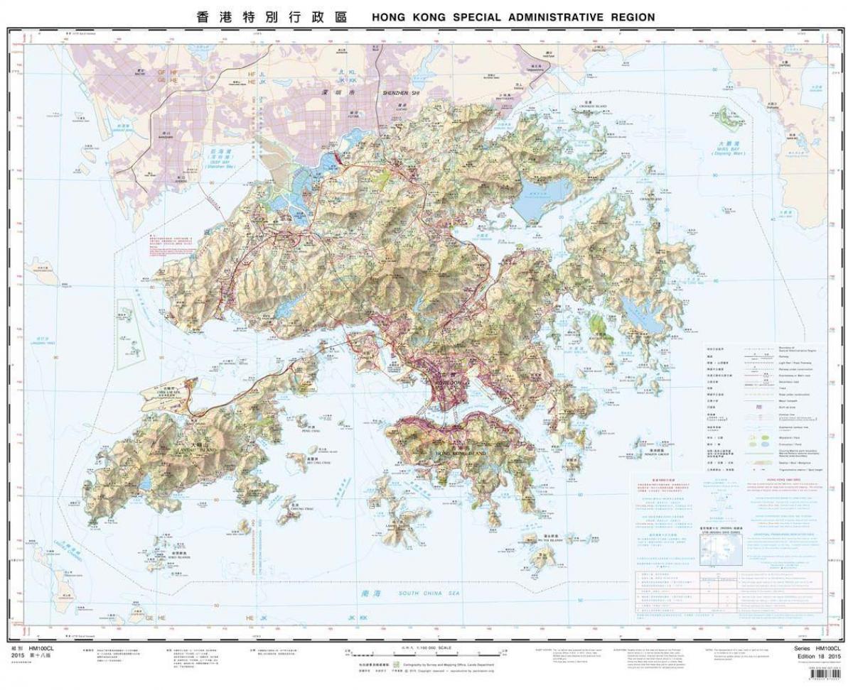 topograafiline kaart, Hong Kong
