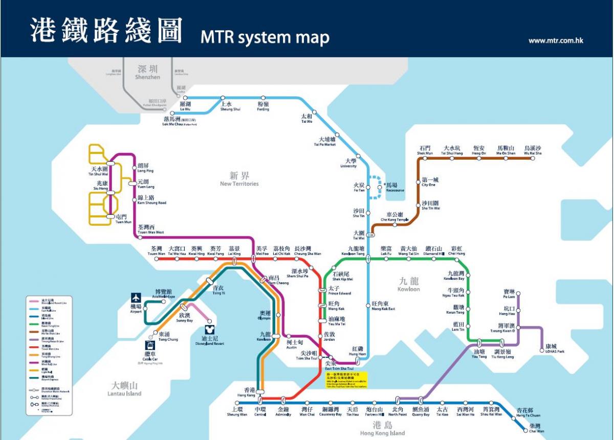 Hong Kong vaatamisväärsusi kaart