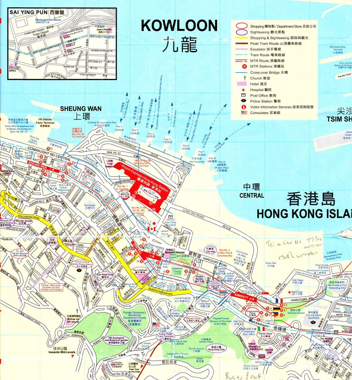 port of Hong Kong kaart